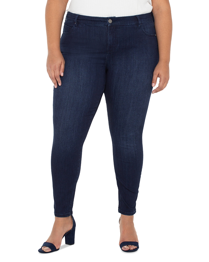 Liverpool Los Angeles Plus Abby High Rise Ankle Skinny Jeans In Lake Forest In Blue