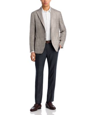 Loro Piana Fabric Silk & Cashmere Windowpane Slim Fit Sport Coat