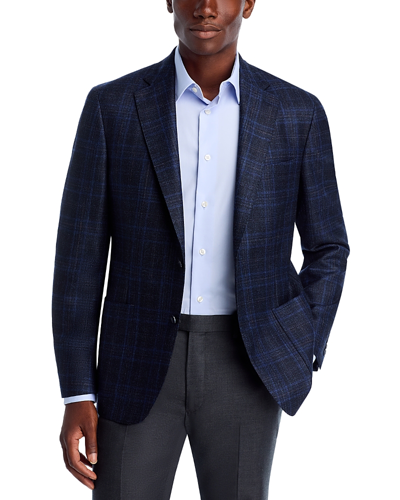 Vince Loro Piana Wool, Silk & Cashmere Tonal Plaid Classic Fit Soft Sport Coat