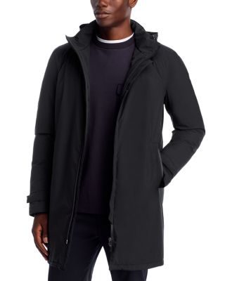 Functional Wardrobe Waterproof Down Overcoat with Hidden Hood