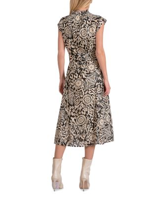 Printed Cap Sleeve Dress