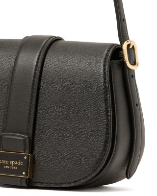 Nouveau Textured Leather Mini Saddle Bag