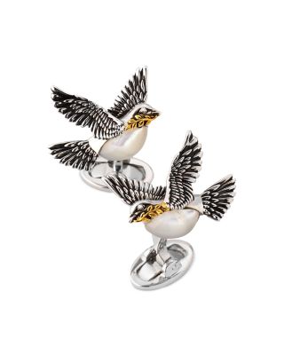 Peace Dove Sterling Silver Cufflinks
