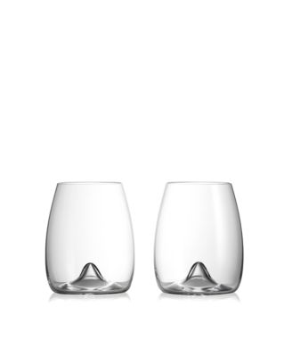 Elegance Stemless Wine Glass, Pair