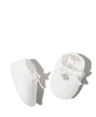 Unisex Linen Bow Front Soft Shoe - Baby