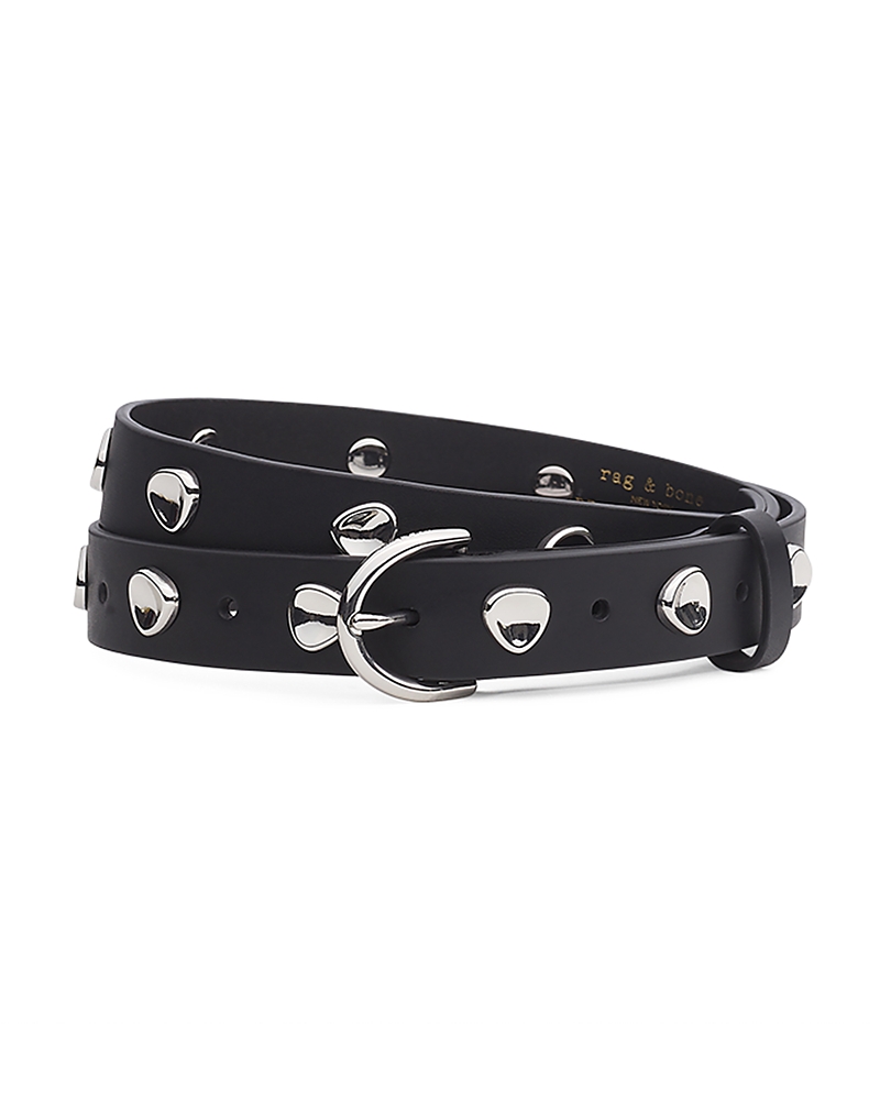 Rag & Bone Women's Brynn Studded Belt In Black