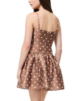 Structured Taffeta Polka Dot Dress