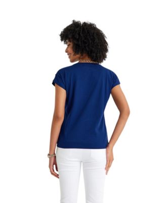 Handy Crossover Short Sleeve Cotton Maternity/Nursing Top