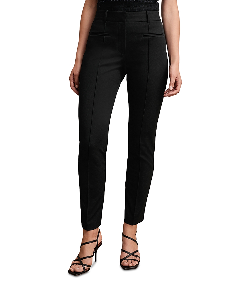 Reiss Haisley Slim-leg Wool-blend Trousers In Black