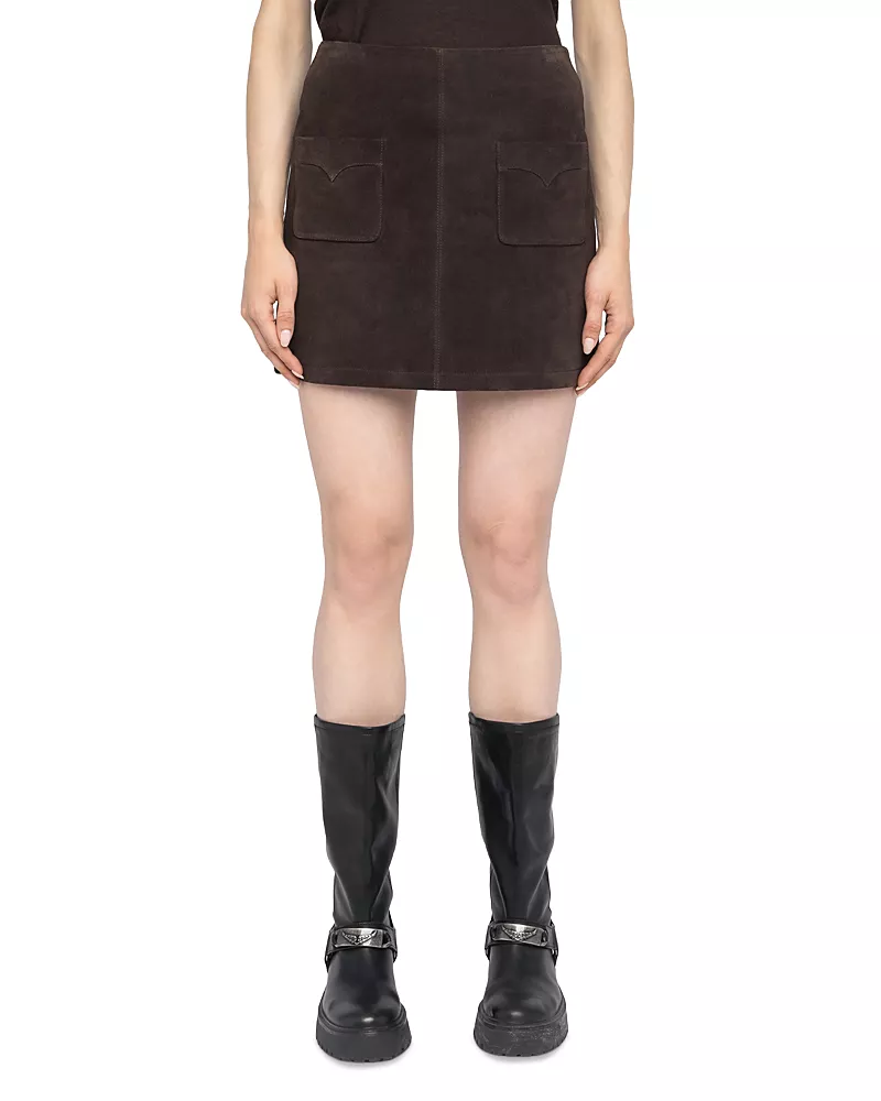 Zadig & Voltaire Jaime Suede Mini Skirt