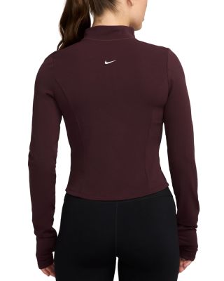 Mock Neck Long Sleeve Zip Front Jacket