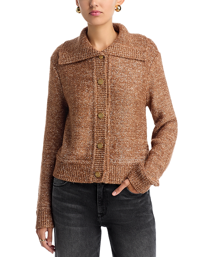 Kobi Halperin Armand Button Front Sweater In Brown