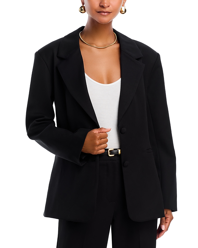 Aqua Two Button Blazer - Exclusive In Black