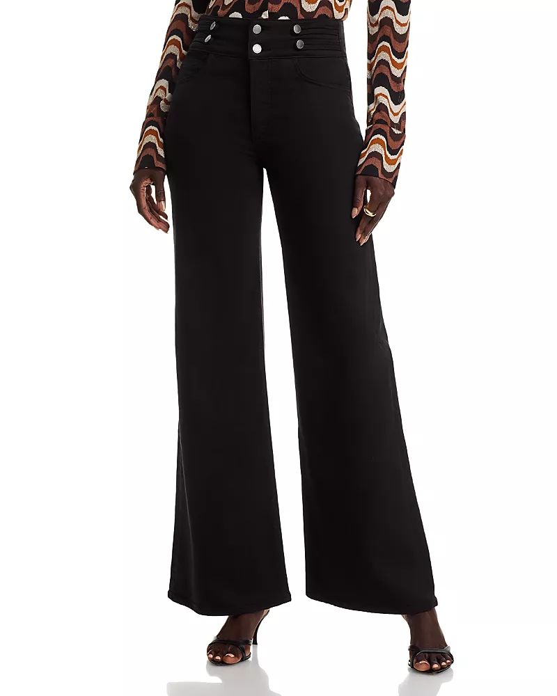 Ramy Brook Liv High Rise Wide Leg Jeans in Black