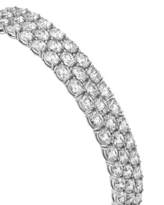 Certified Lab Grown Diamond Multirow Bracelet in 14K White Gold, 18.00 tcw