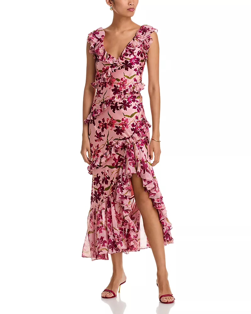 Cinq a Sept Trailing Hibiscus Ora Dress