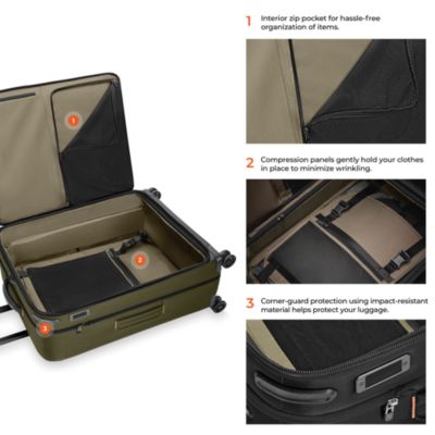 ZDX Large Expandable Spinner Checked Bag