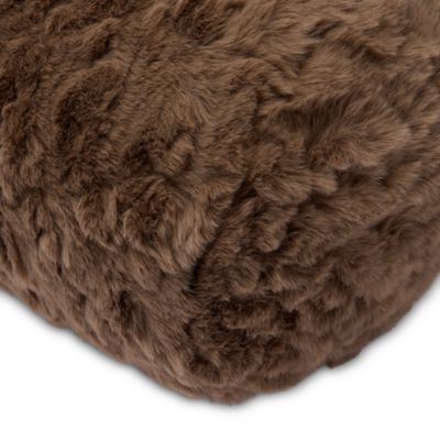 Sheepskin Faux Fur Decorative Bolster Pillow, 8&amp;quot; x 30&amp;quot; - Exclusive