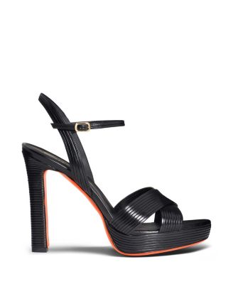  Women's Leather High-Heel Sandal