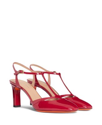  Women&#39;s Patent Leather High-Heel T-Bar Pump
