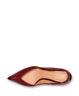 Women's Patent Leather and Suede High-Heel Pumps