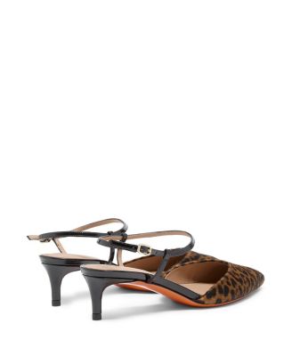  Women&#39;s Animal-Print Cavallino Mid-heel Slingback
