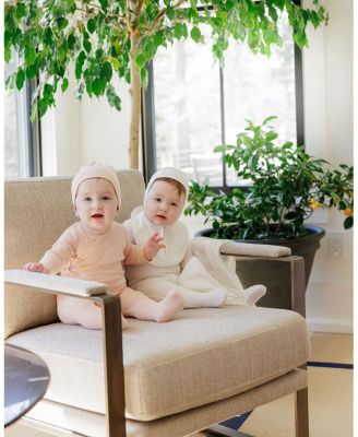  Unisex Heart and Star Button Pointelle Collection - Footie + Bonnet - Baby