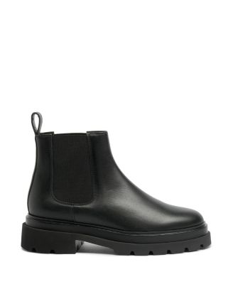 Women's Black Leather Chelsea Boot