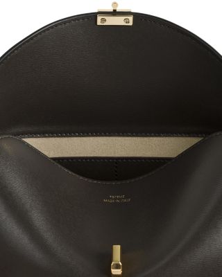 T-Lock Smooth-Leather Convertible Clutch in Bark