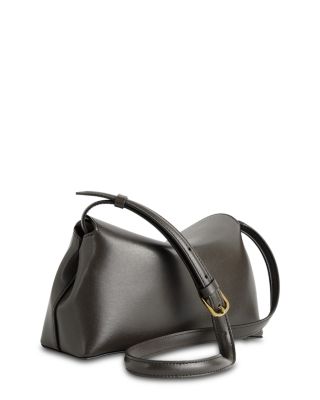 T-Lock Smooth-Leather Convertible Clutch in Bark