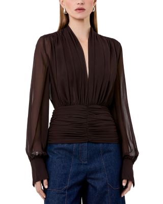 Jacqueline Silk Ruched Top