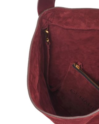 Lady Paprika Red Suede Hobo Bag