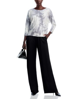 Embellished Printed Dolman Sleeve Sweater