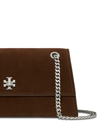 Kira Turnlock Suede Shoulder Bag