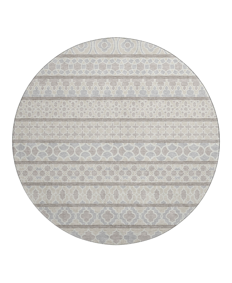 Dalyn Rug Company Dalyn Neo No5 Round Area Rug, 8' X 8' In White