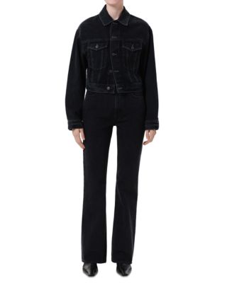 Leena High Rise Baby Flare Jeans in Forecast