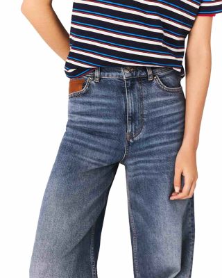 High Rise Wide Leg Jeans in Blue