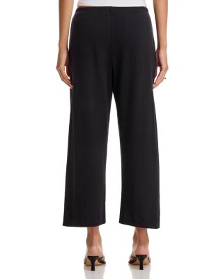 Pointelle Cropped Wide Leg Pants