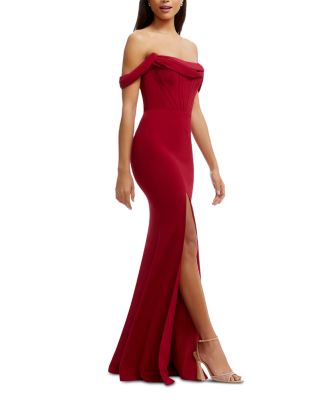 Melania Off-the-Shoulder Gown