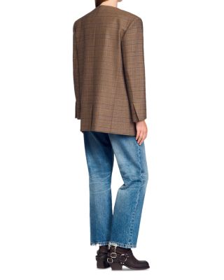 Oversized Checked Jacket