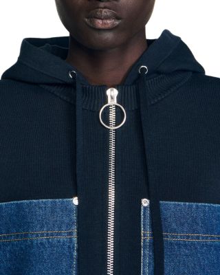 Mixed Media Hoodie Jacket