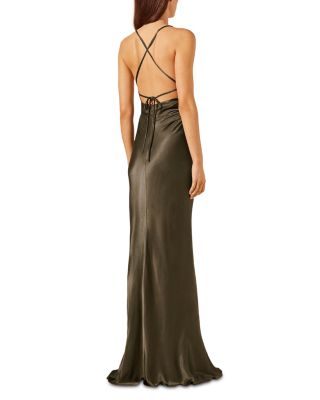 La Lune Lace Up Back Maxi Dress