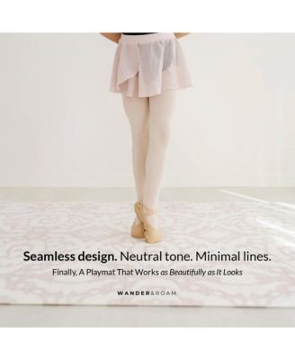  Reversible Baby PlayMat - Emerson Ikat + Jack Stripe Design – Soft, Non-Toxic Foam – Waterproof, Easy to Clean