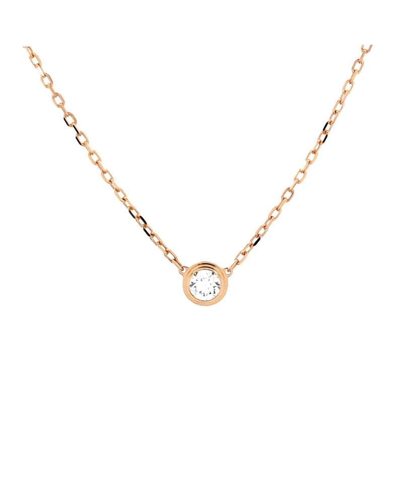 Pre-owned Pre-owned Cartier Cartier Large Cartier D'amour Pendant Necklace 18k Rose Gold With Diamond