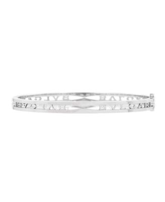 Pre-Owned Bvlgari - B.Zero1 Hinged Bangle Bracelet 18K White Gold