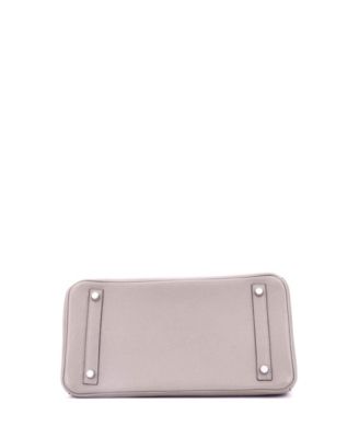 Birkin 30 Handbag Grey Novillo with Palladium Hardware