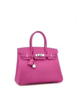 Birkin 30 Handbag Pink Epsom with Palladium Hardware