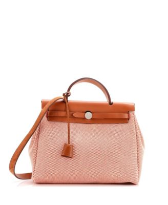 Pre-Owned HERMÈS - 31 Herbag Zip Criss Viking Toile and Leather