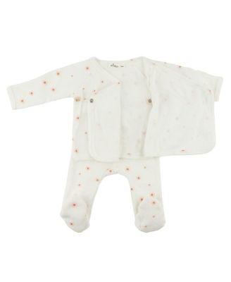 Girls' Twinkle Mini Daisies Print Pointelle Kimono Set - Baby