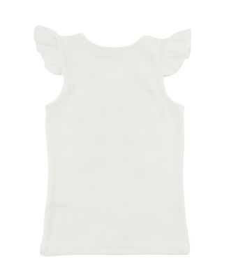 Girls' Ruffle Bow Fleck Tulle Applique Flutter Tank - Baby